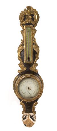 A French Ebonized and Parcel Gilt Barometer — 18TH CENTURY