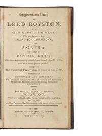 [BRITISH SHIPWRECK & CAPTIVITY]. A group of 9 narratives describing British shipwrecks and resulting captivity, comprising: