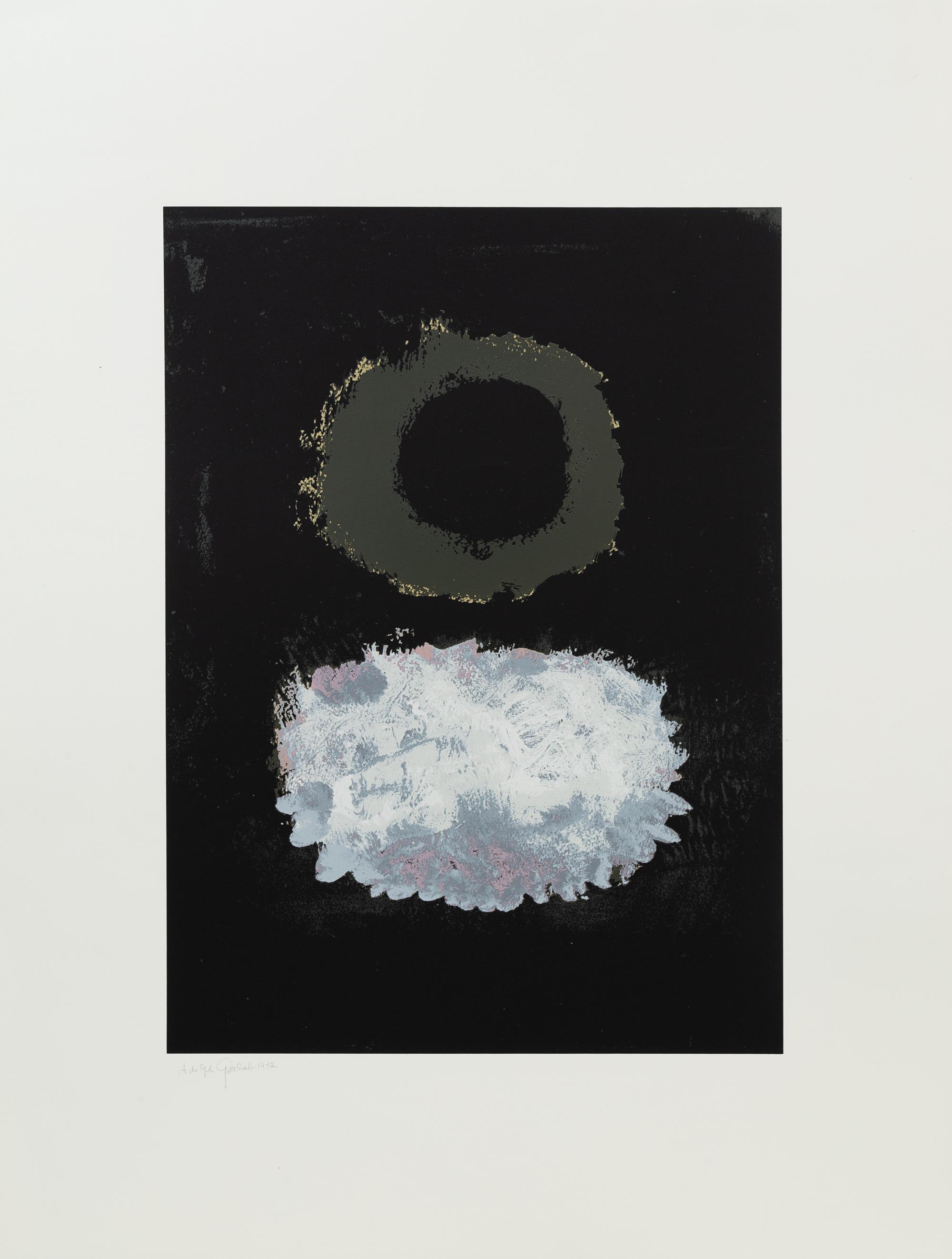 Adolph Gottlieb, (American, 1903-1974), A group of three works: Germination I, Pink Ground, and Black Field