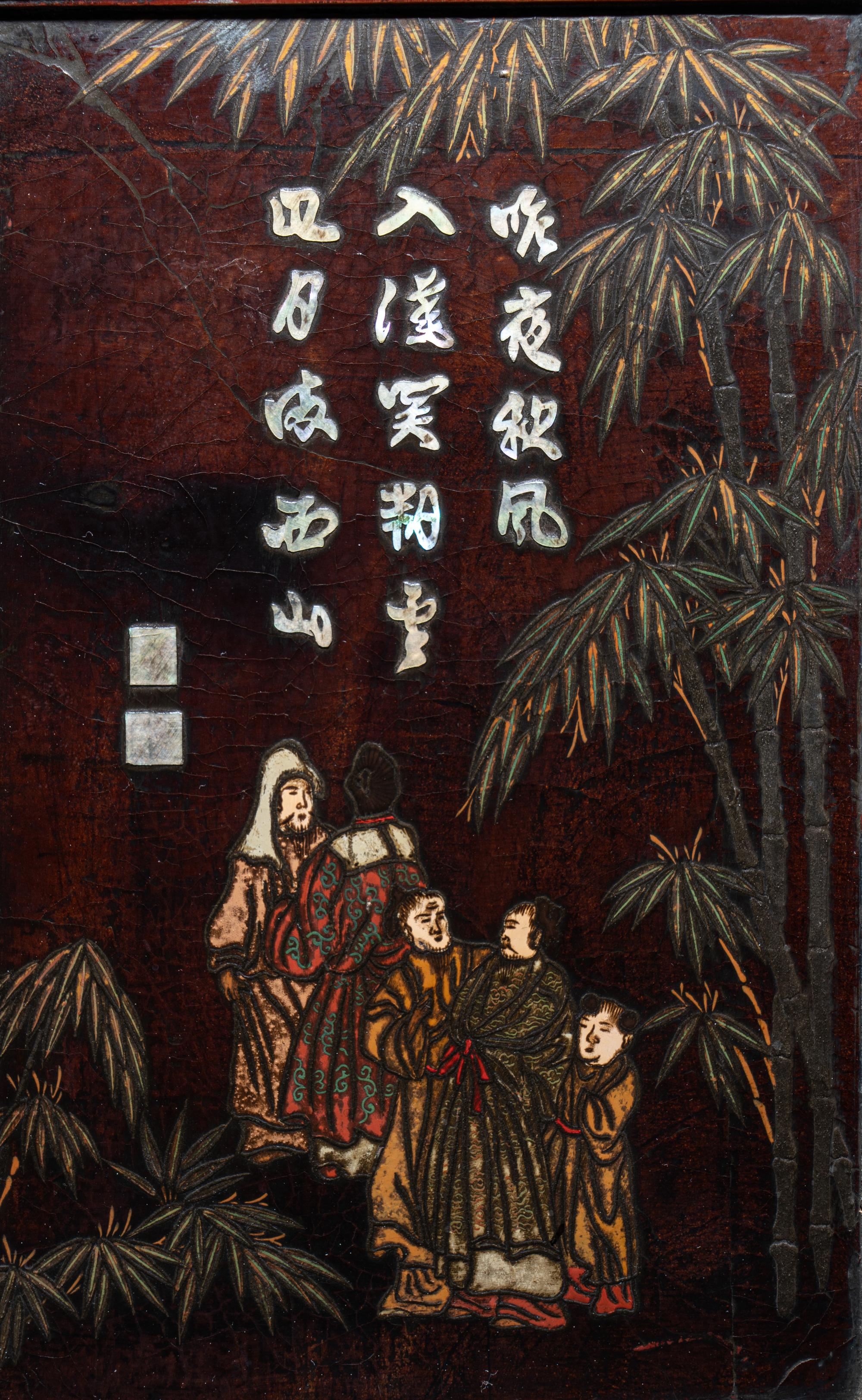 Two Chinese and Japanese Table Screens