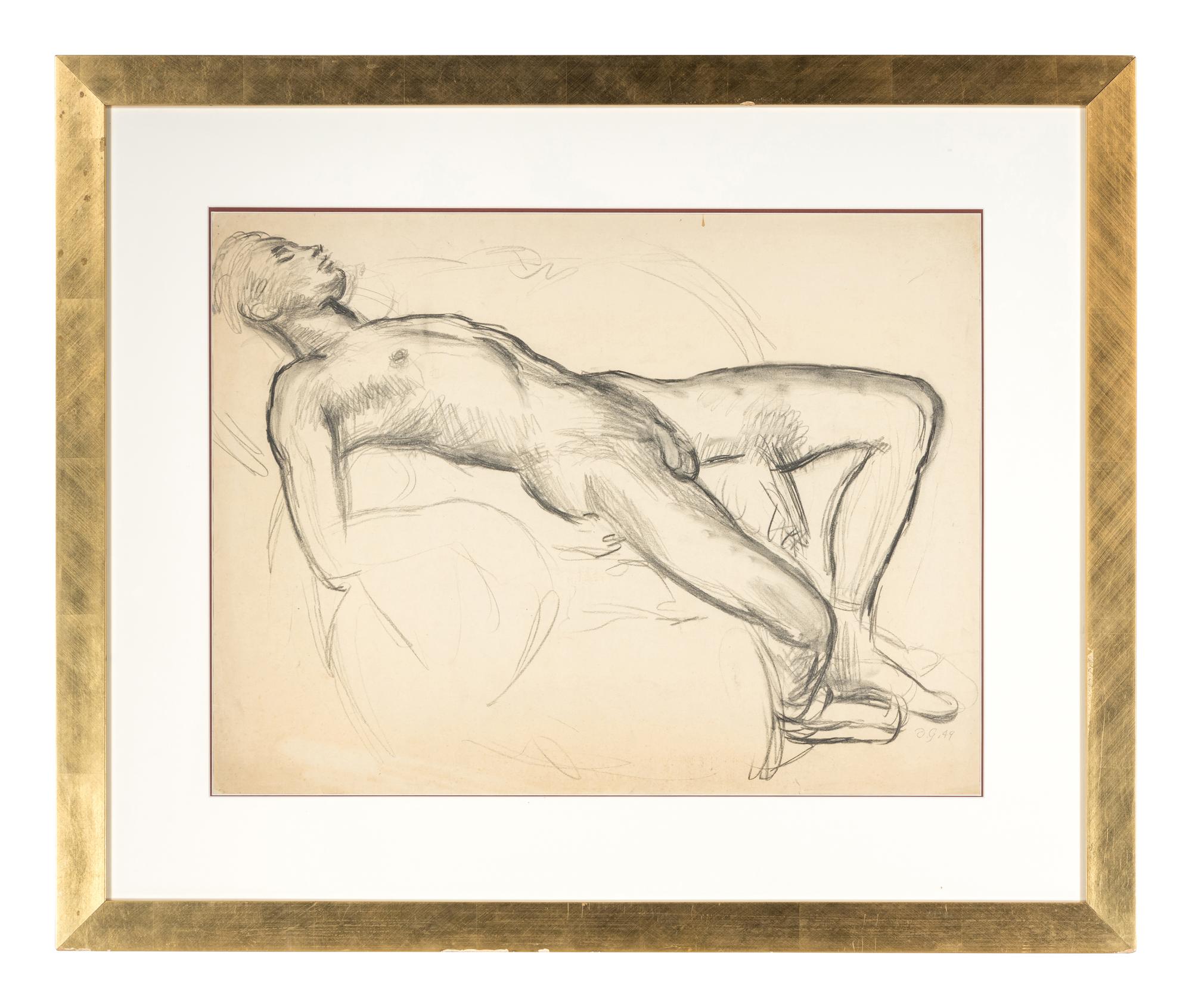 Reclining Male Nude , 1949