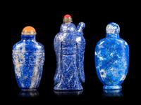 Three Lapis Lazuli Snuff Bottles