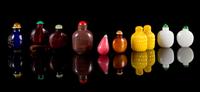 Ten Peking Glass Snuff Bottles — 19TH-20TH CENTURY