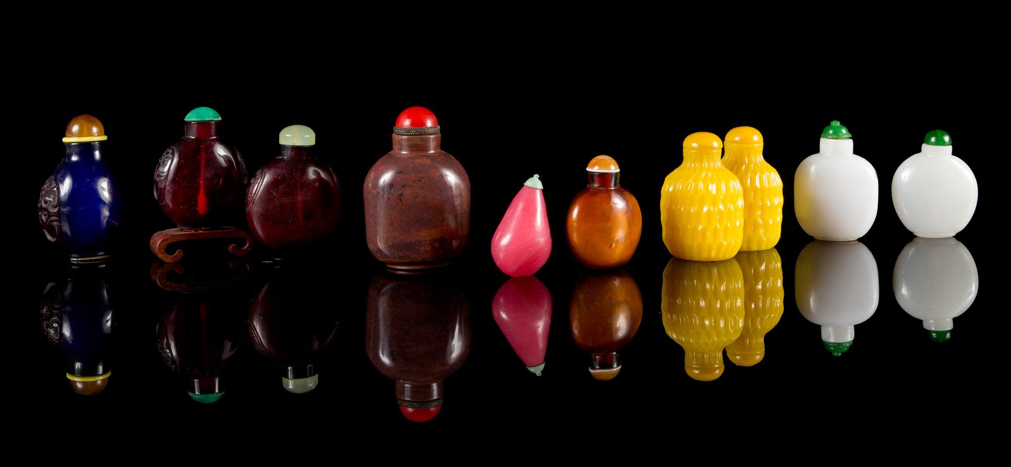Ten Peking Glass Snuff Bottles — 19TH-20TH CENTURY