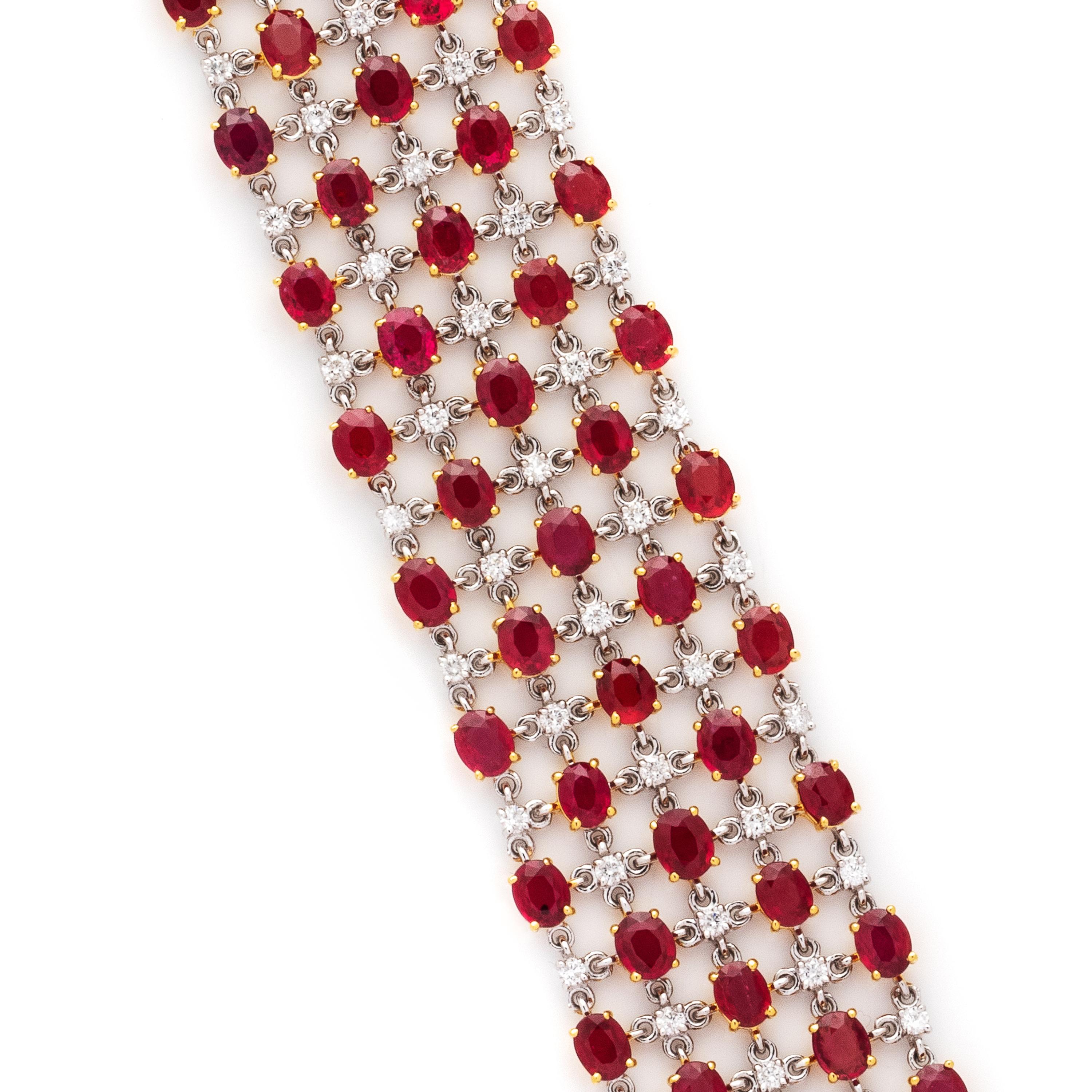 RUBY AND DIAMOND BRACELET