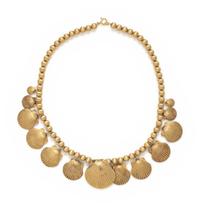 YELLOW GOLD SHELL MOTIF NECKLACE