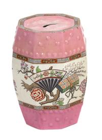An Octagonal Barrel-Form Ceramic Garden Seat Height 18 3/4 inches. — 20TH CENTURY
