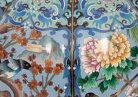 A Large Chinese Cloisonné Lobed Baluster Vase