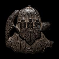 Two Japanese Carved Black Lacquer Articles