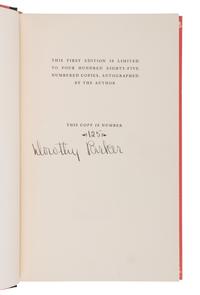 PARKER, Dorothy (1893-1967). Not So Deep as a Well. New York: The Viking Press, 1936.
