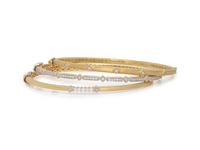 JUDE FRANCES, YELLOW GOLD AND DIAMOND BANGLE BRACELETS