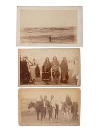 [WOUNDED KNEE]. A group of 7 photographs related to the Wounded Knee Massacre. Chadron, NE: Northwestern Photographic Co., ca 1890s.