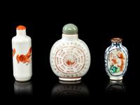 Three Chinese Porcelain Snuff Bottles
