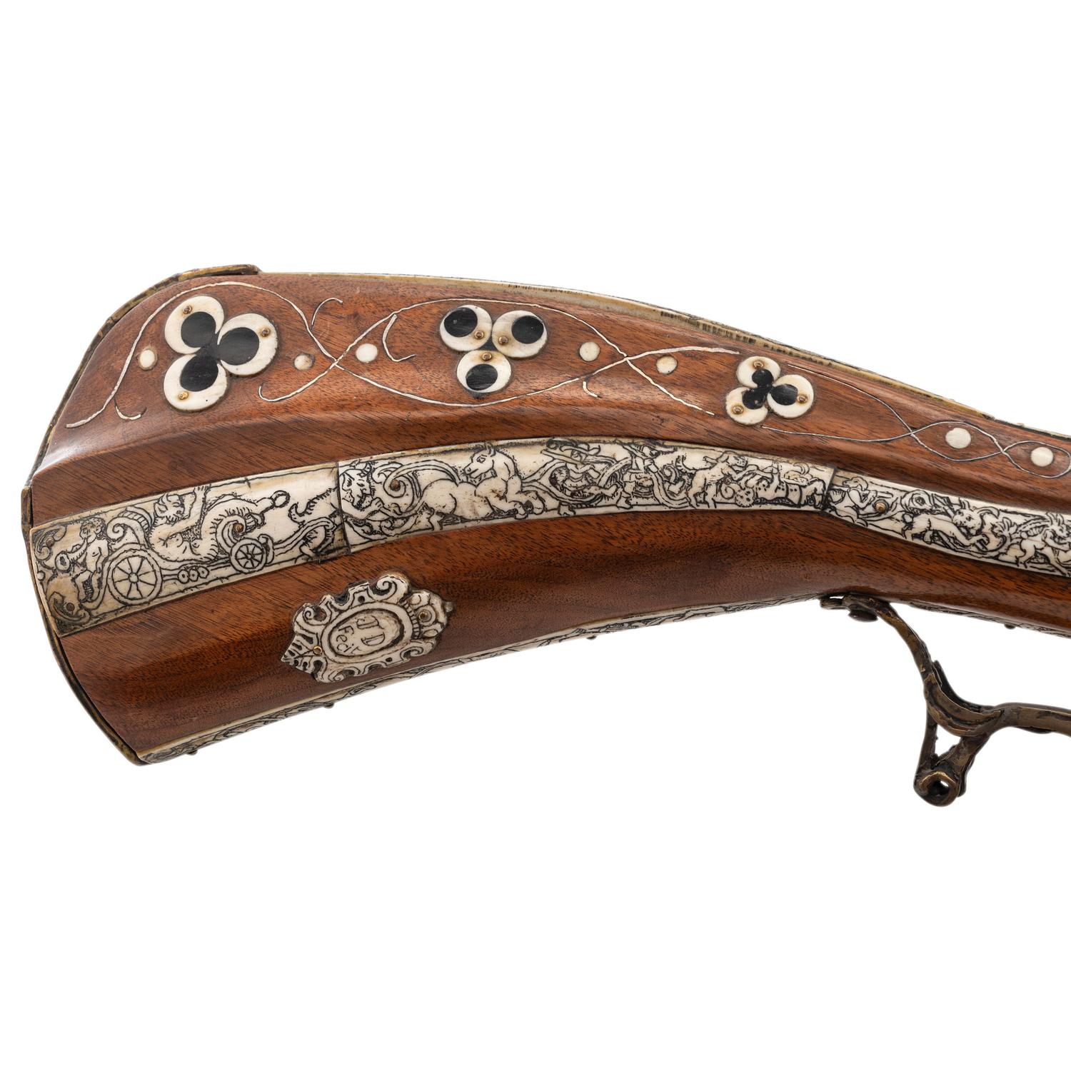 Contemporary Franco-German Snaphaunce Rifle with Venus Motifs