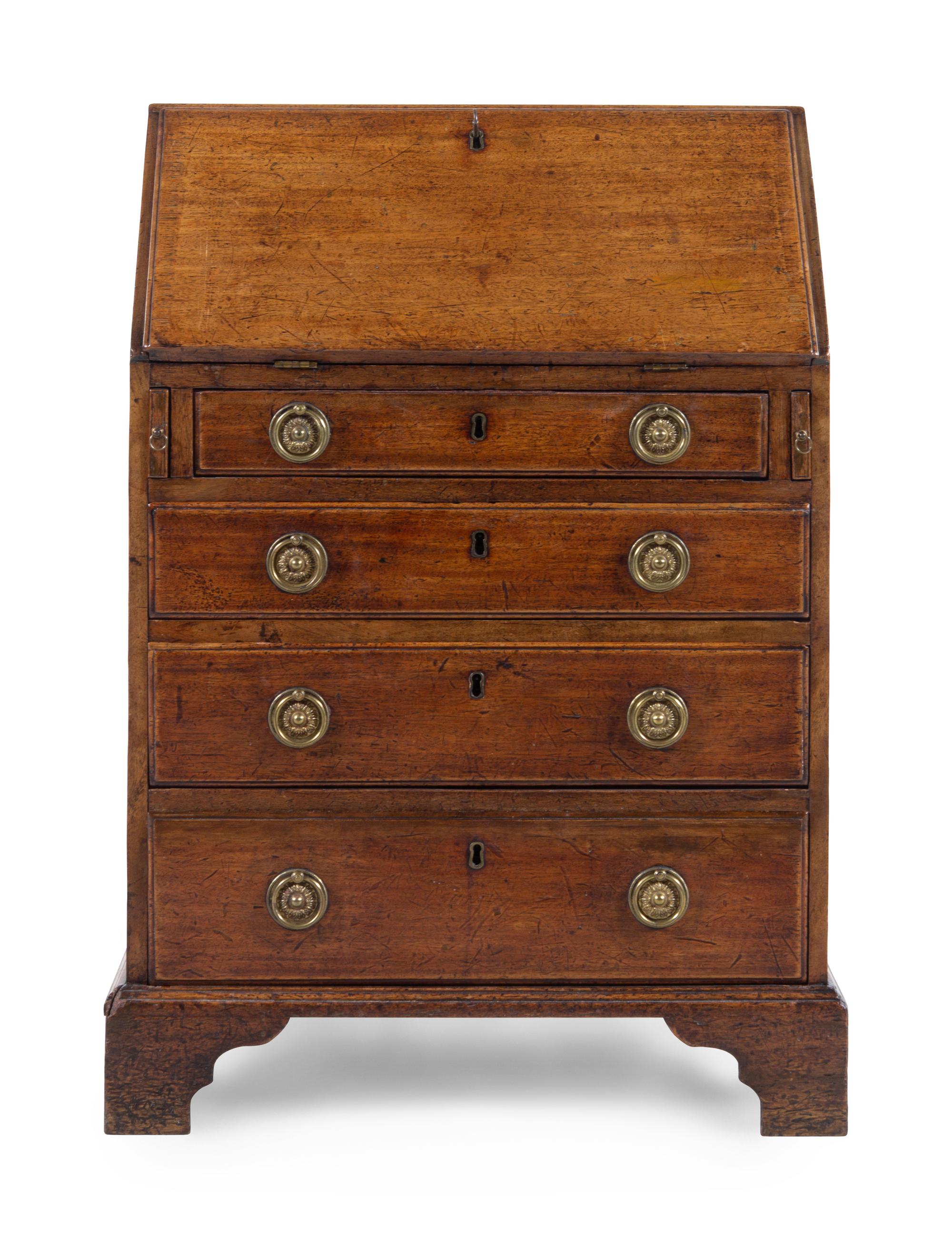 A George III Mahogany Child's Slant-Front Bureau