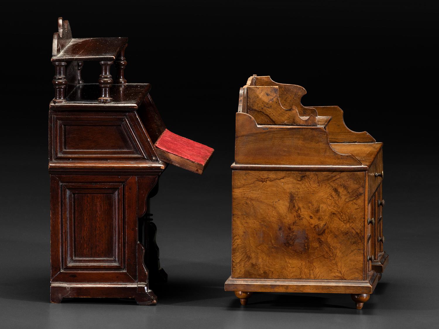 Five Miniature or Salesman Sample Pieces of Furniture