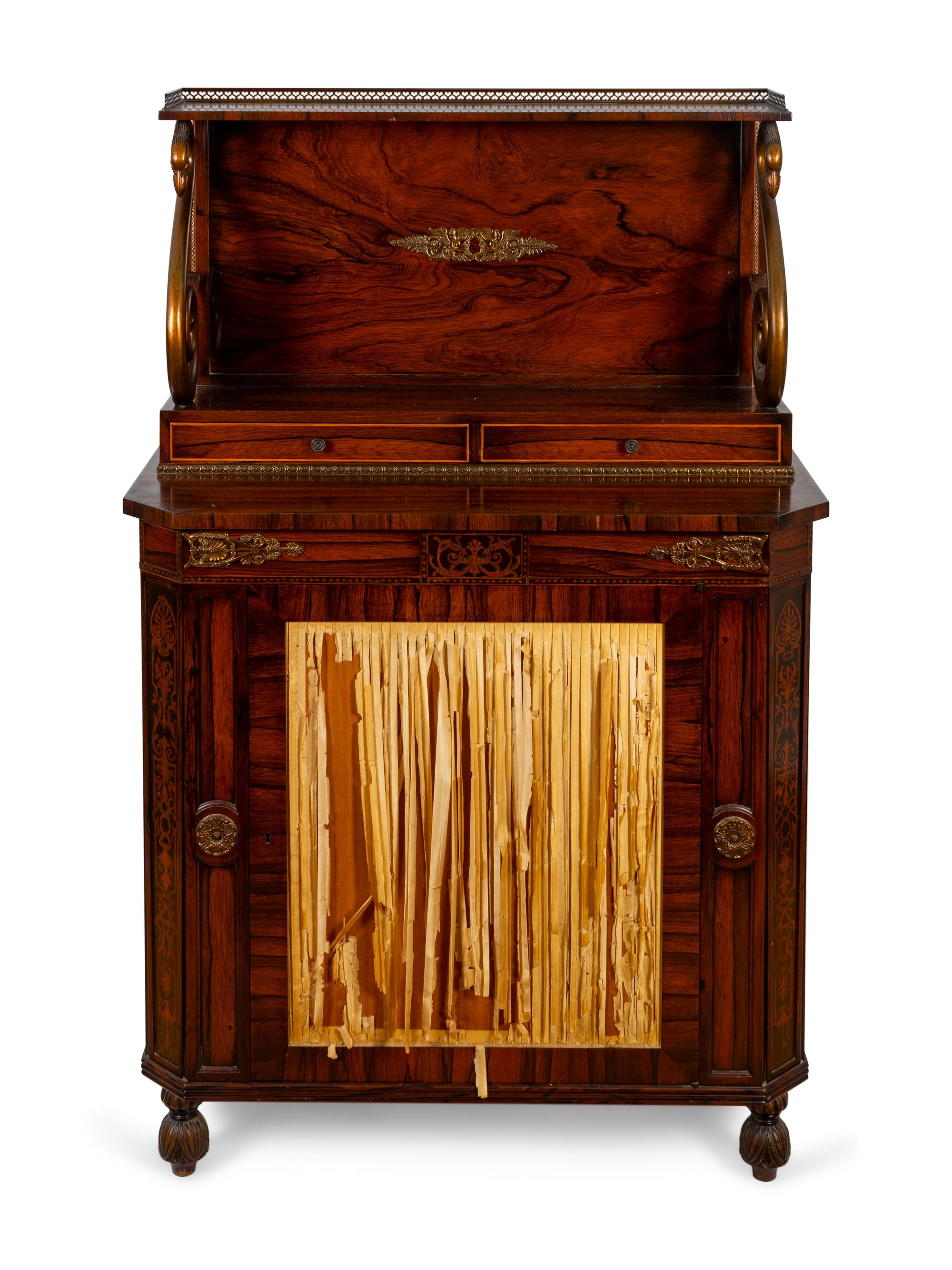 A Pair of Regency Style Rosewood Chiffonieres — J. ZONON, NEW YORK, 20TH CENTURY