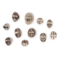 Group of Navajo Silver Rings, with Inlay