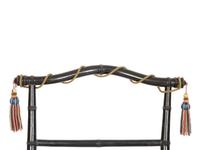 A Pair of Napoleon III Ebonized Folding Chairs with Needlepoint Seats