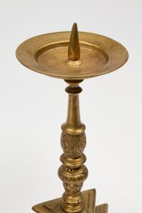 A Pair of Dutch Brass Candlesticks