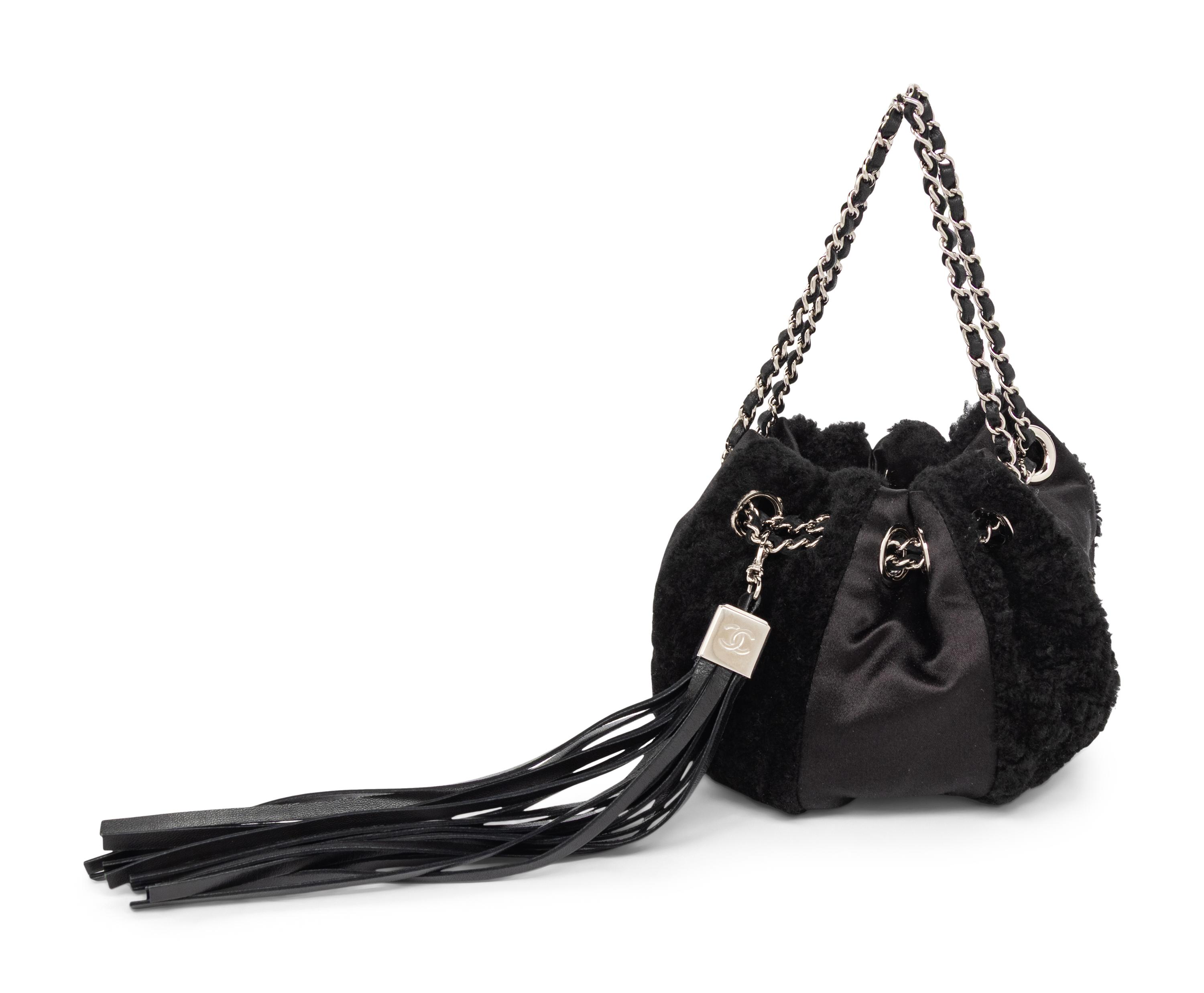 CHANEL, DRAWSTRING POUCH EVENING BAG