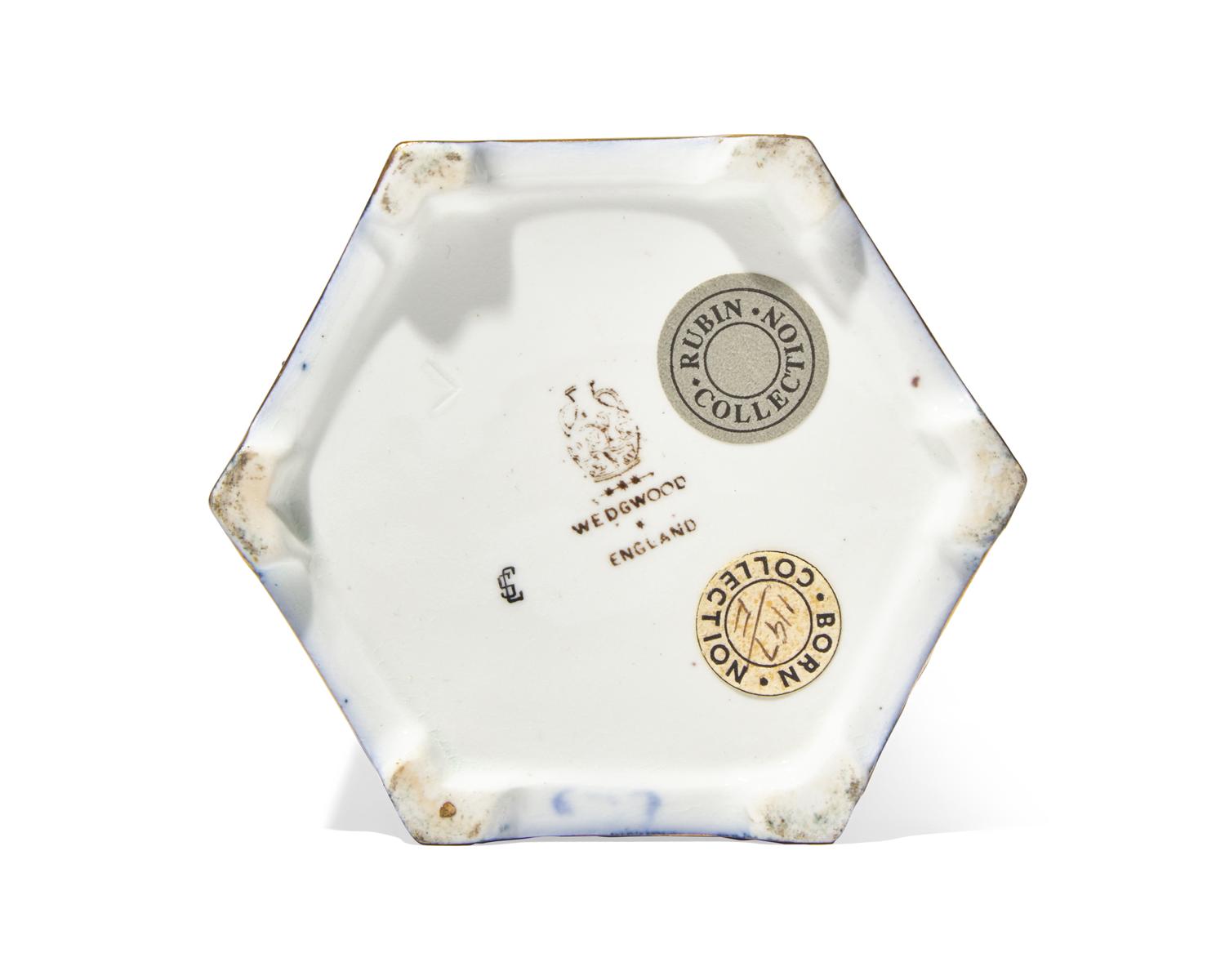 A Wedgwood Fruit Bowl and Hexagonal Tea Caddy
