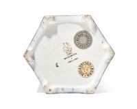 A Wedgwood Fruit Bowl and Hexagonal Tea Caddy