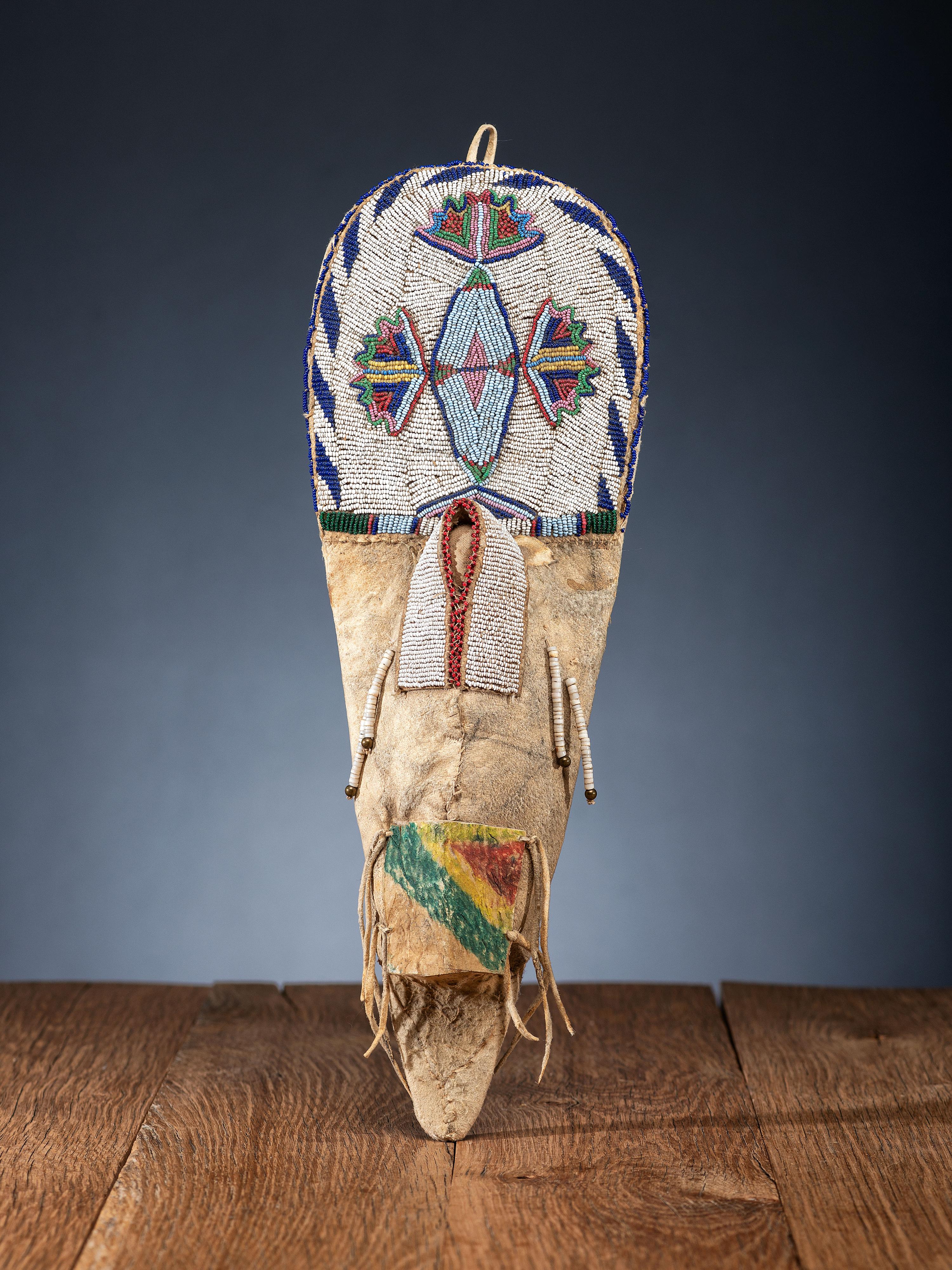 Shoshone Beaded Hide Toy Cradle