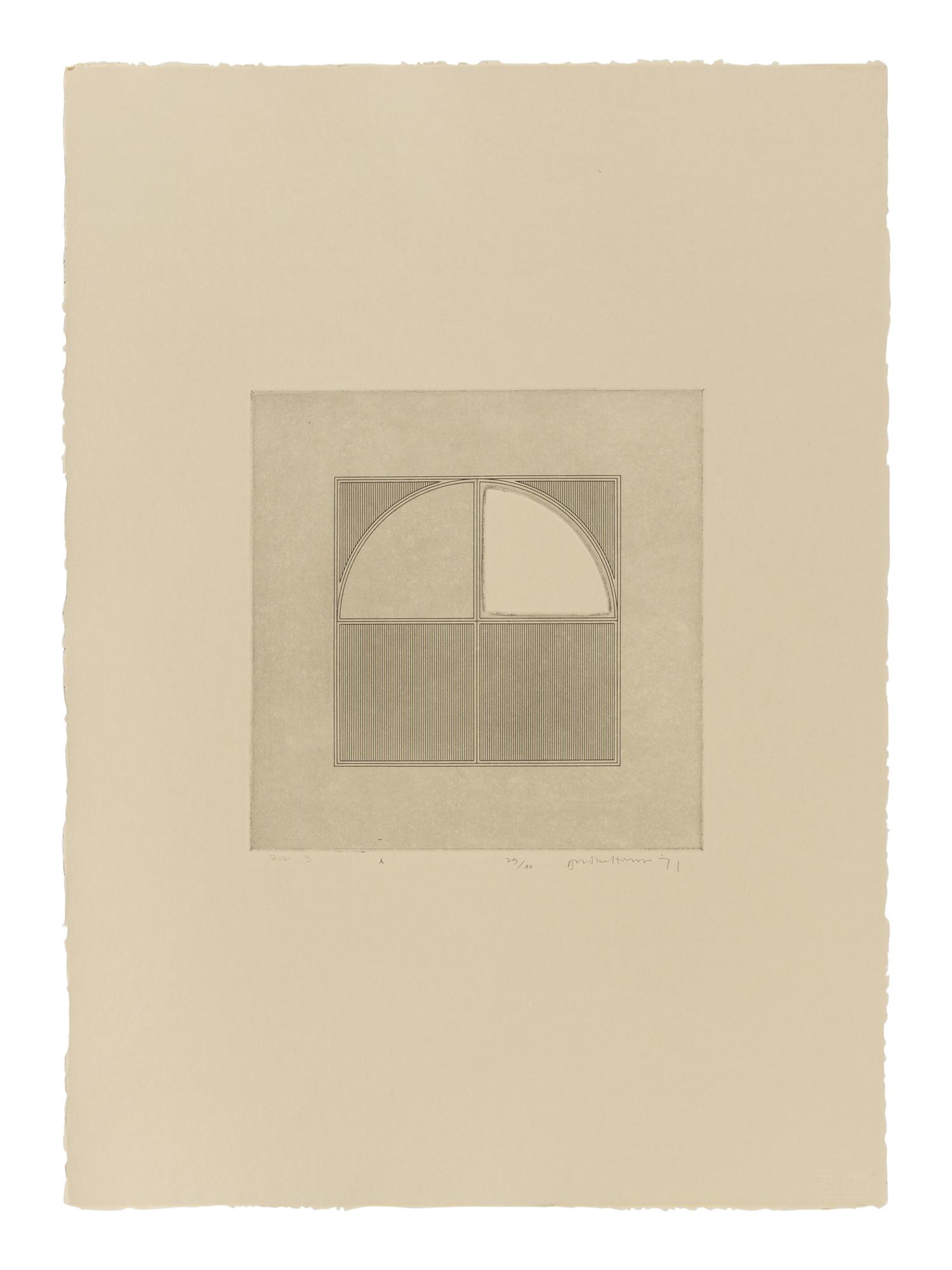 A Set of 6 Prints from Arcs Within a Square , 1971