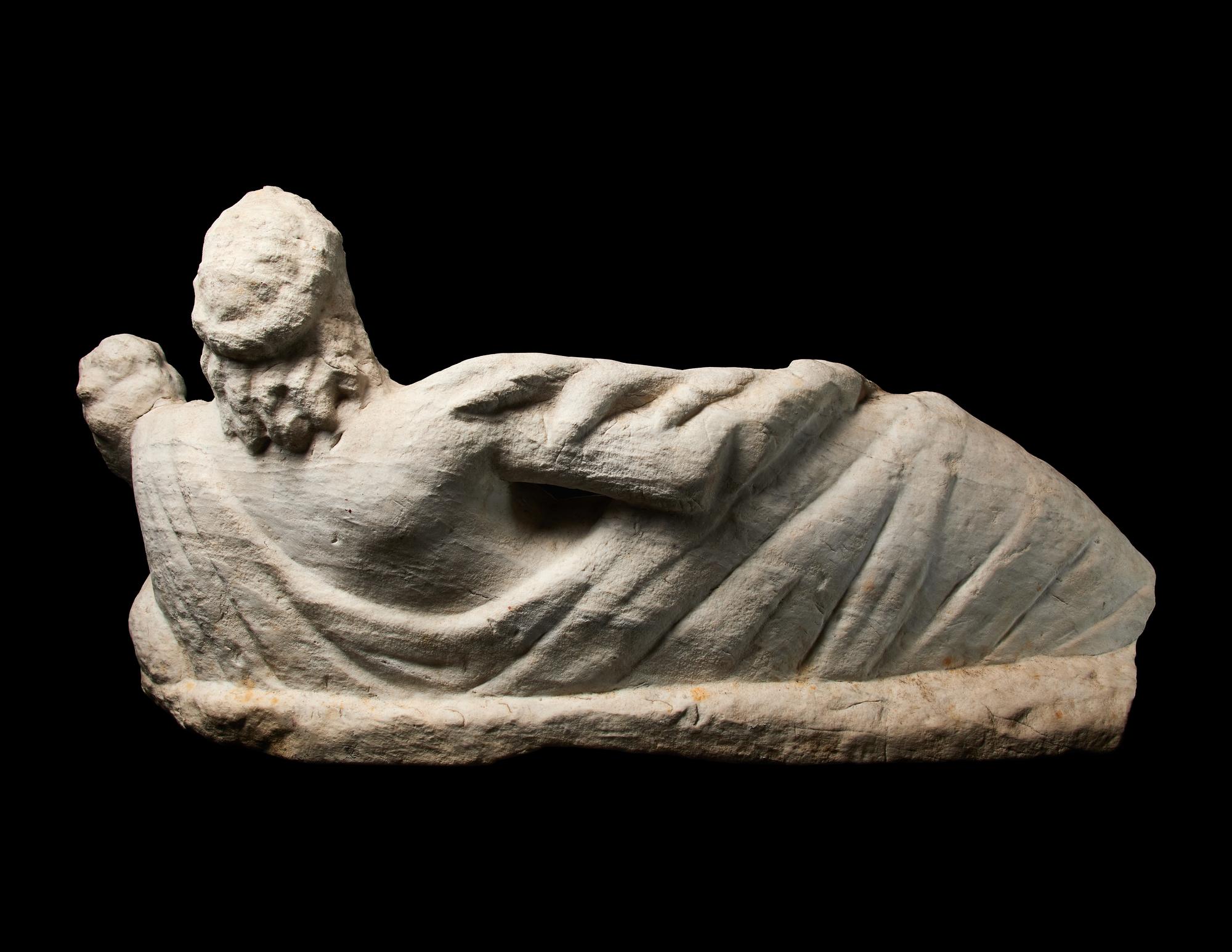 A Roman Marble Reclining River God