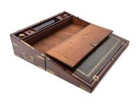 A Regency Brass-Inlaid Mahogany Writing and Reading Slope