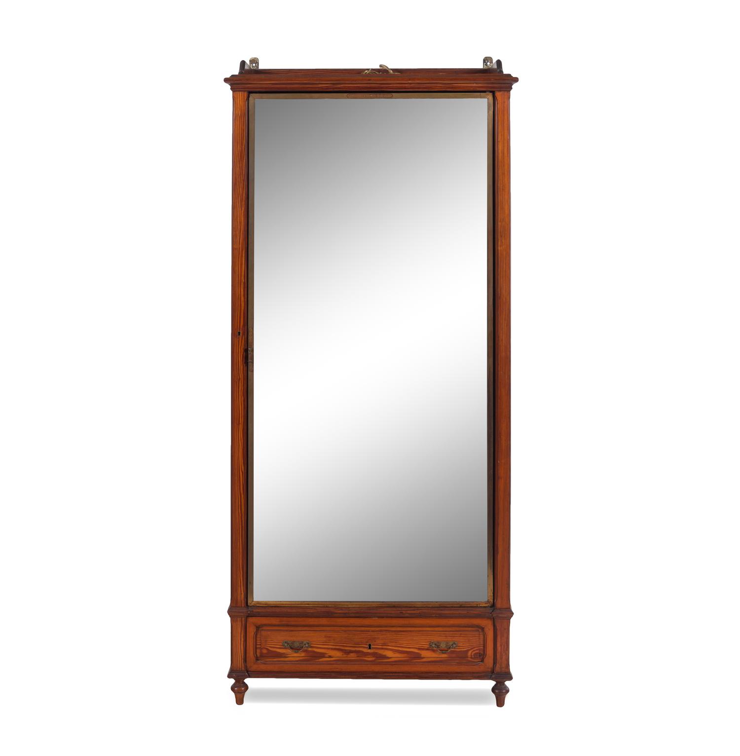 A Miroir Brot Mahogany and Brass Vanity Cabinet