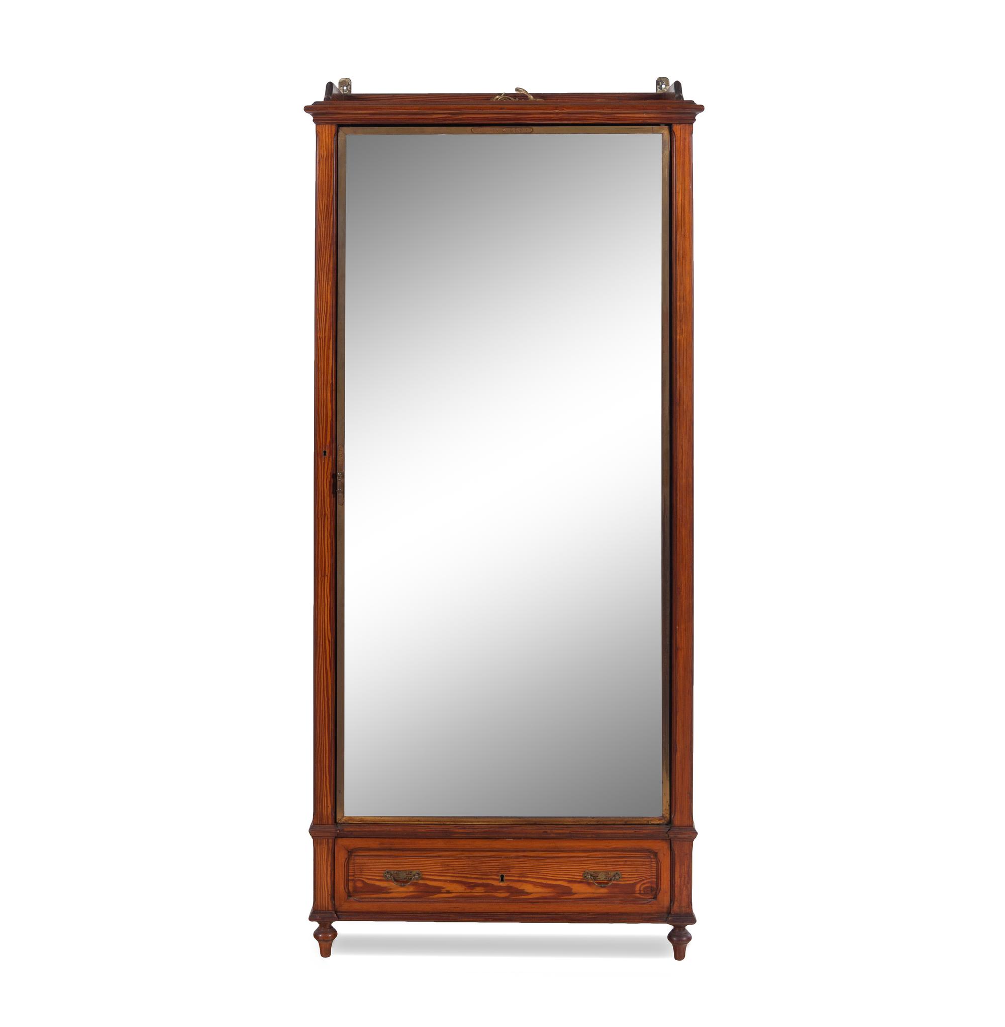 A Miroir Brot Mahogany and Brass Vanity Cabinet