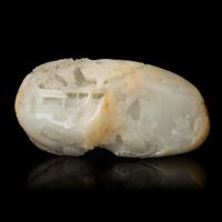 A Chinese White and Russet 'Landscape' Jade Boulder 民國-近代 白玉行旅圖山子