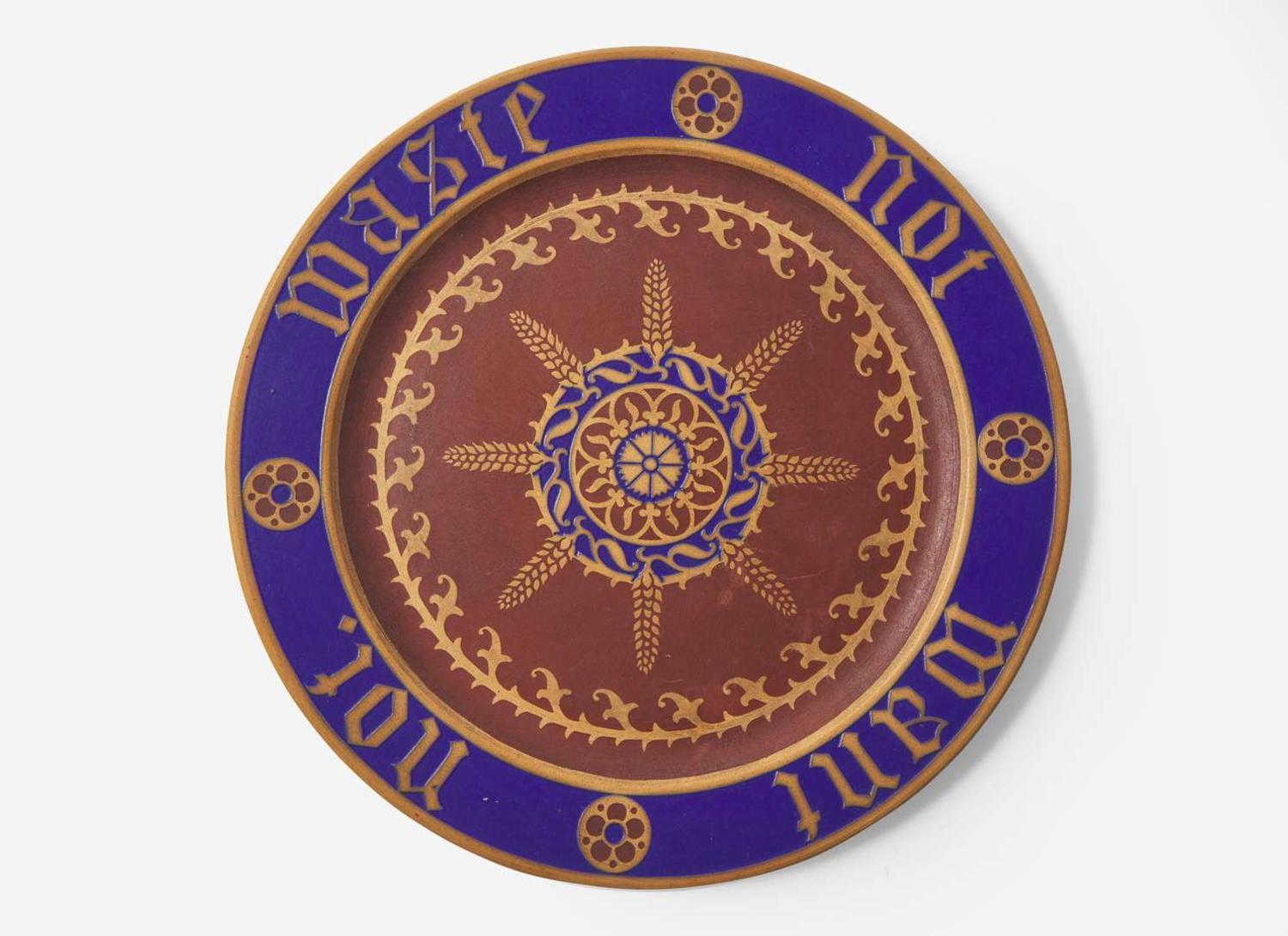 A Mintons Pugin Bread Tray, UK, circa 1850