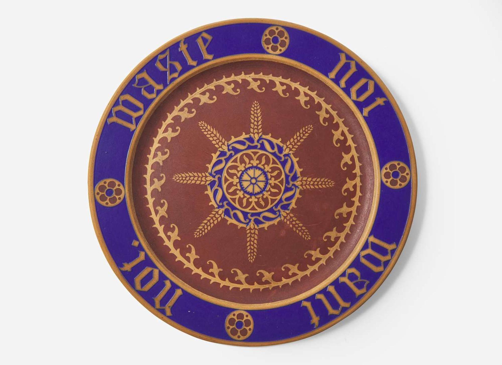 A Mintons Pugin Bread Tray, UK, circa 1850