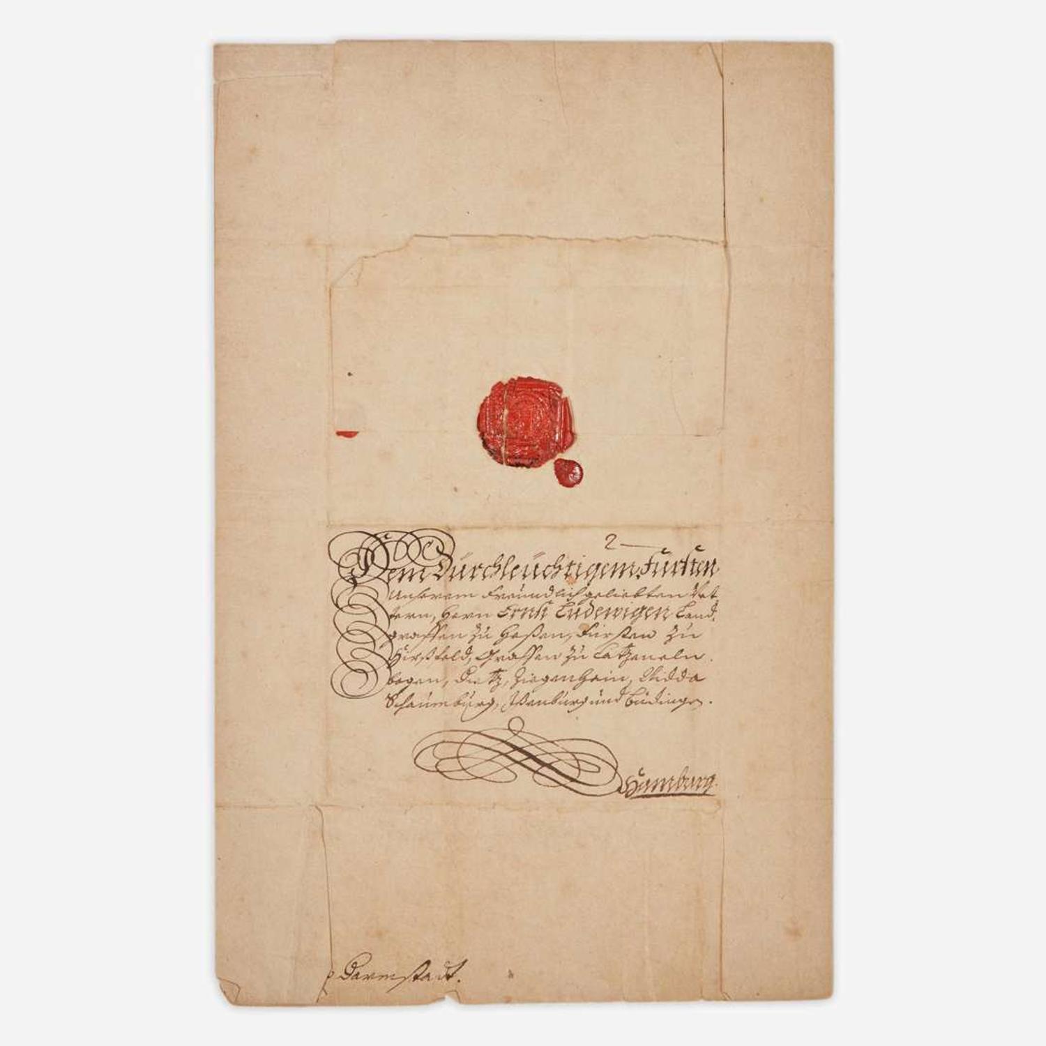 [Autographs & Manuscripts] [George I] Ludwig, Georg Manuscript Letter, signed