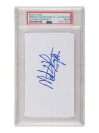 KING, Martin Luther, Jr. (1929-1968), and KING, Martin Luther, III (b. 1957). A group of 2 signatures.