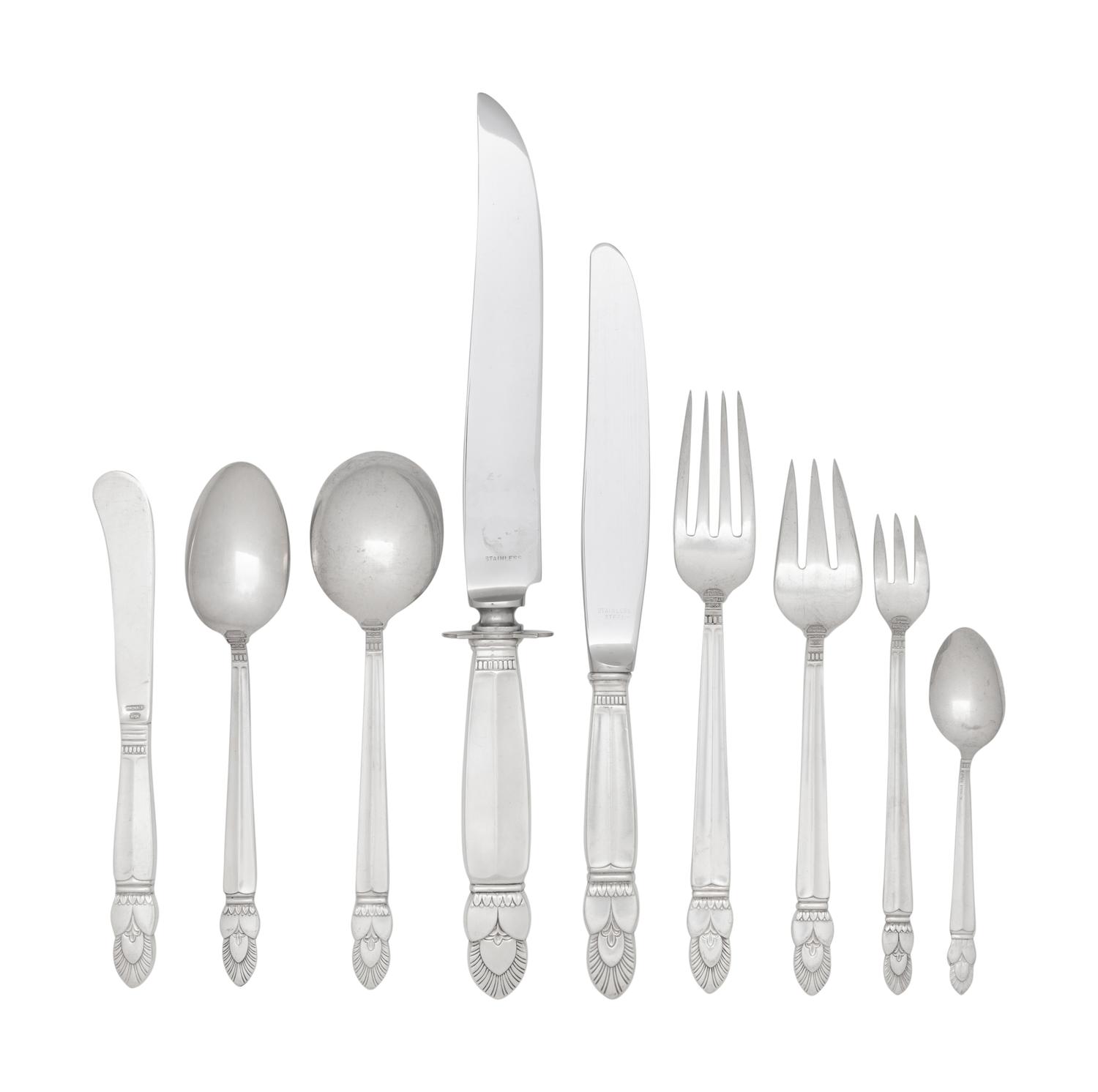 An American Silver Flatware Service