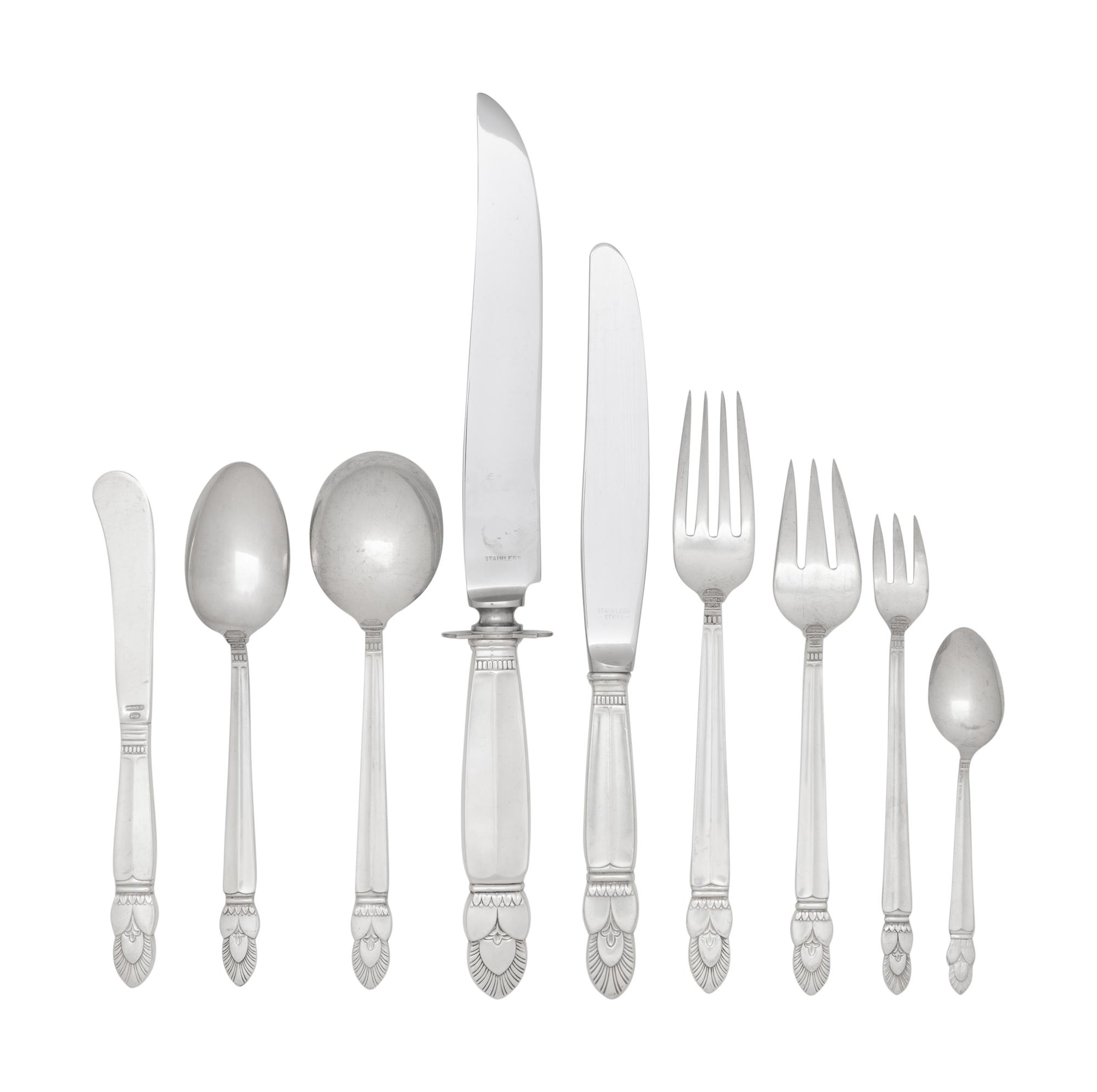 An American Silver Flatware Service
