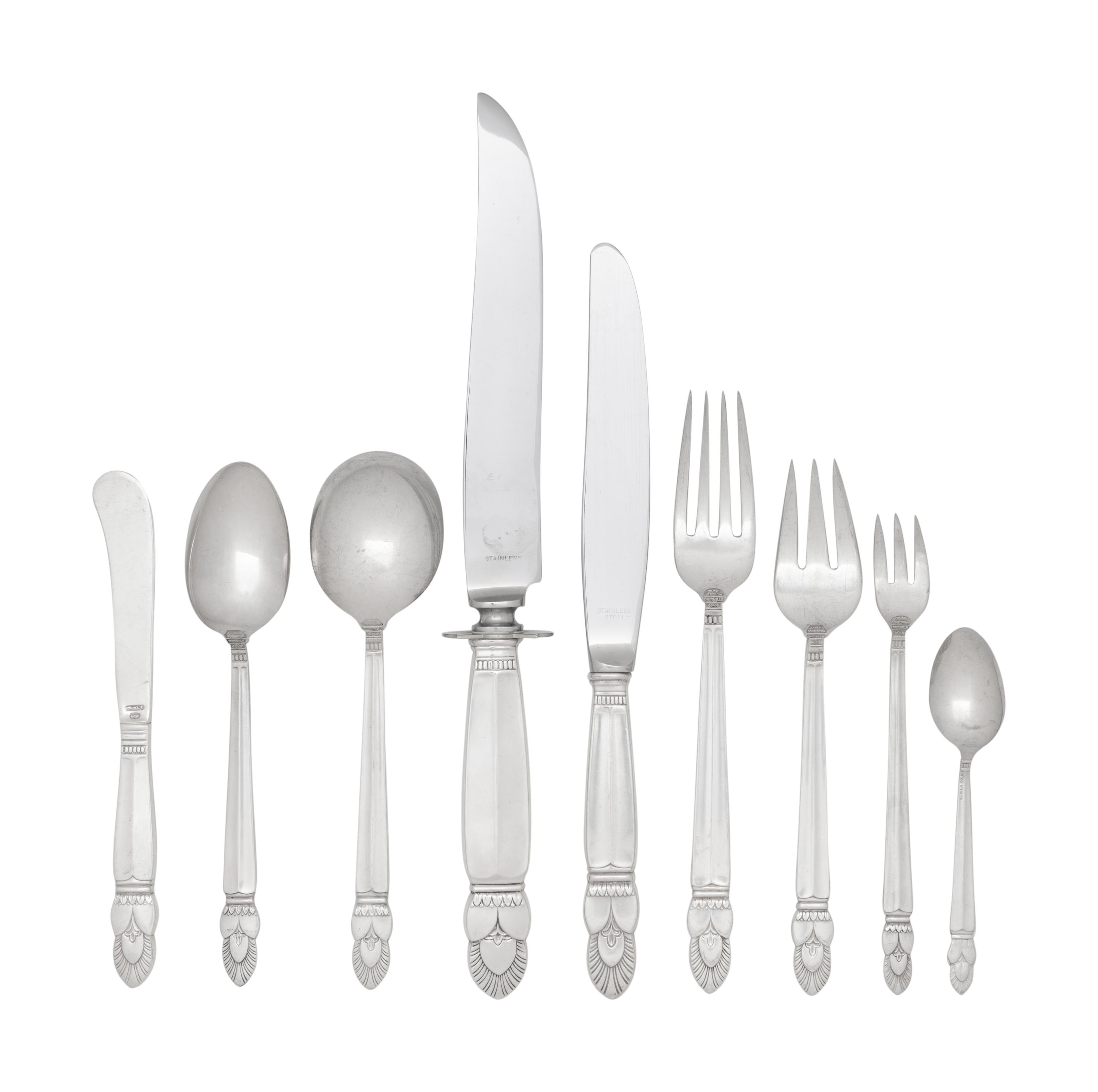 An American Silver Flatware Service