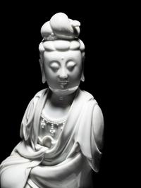 A Blanc-de-Chine Porcelain Figure of Guanyin