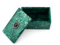 A Group of Four Malachite Boxes