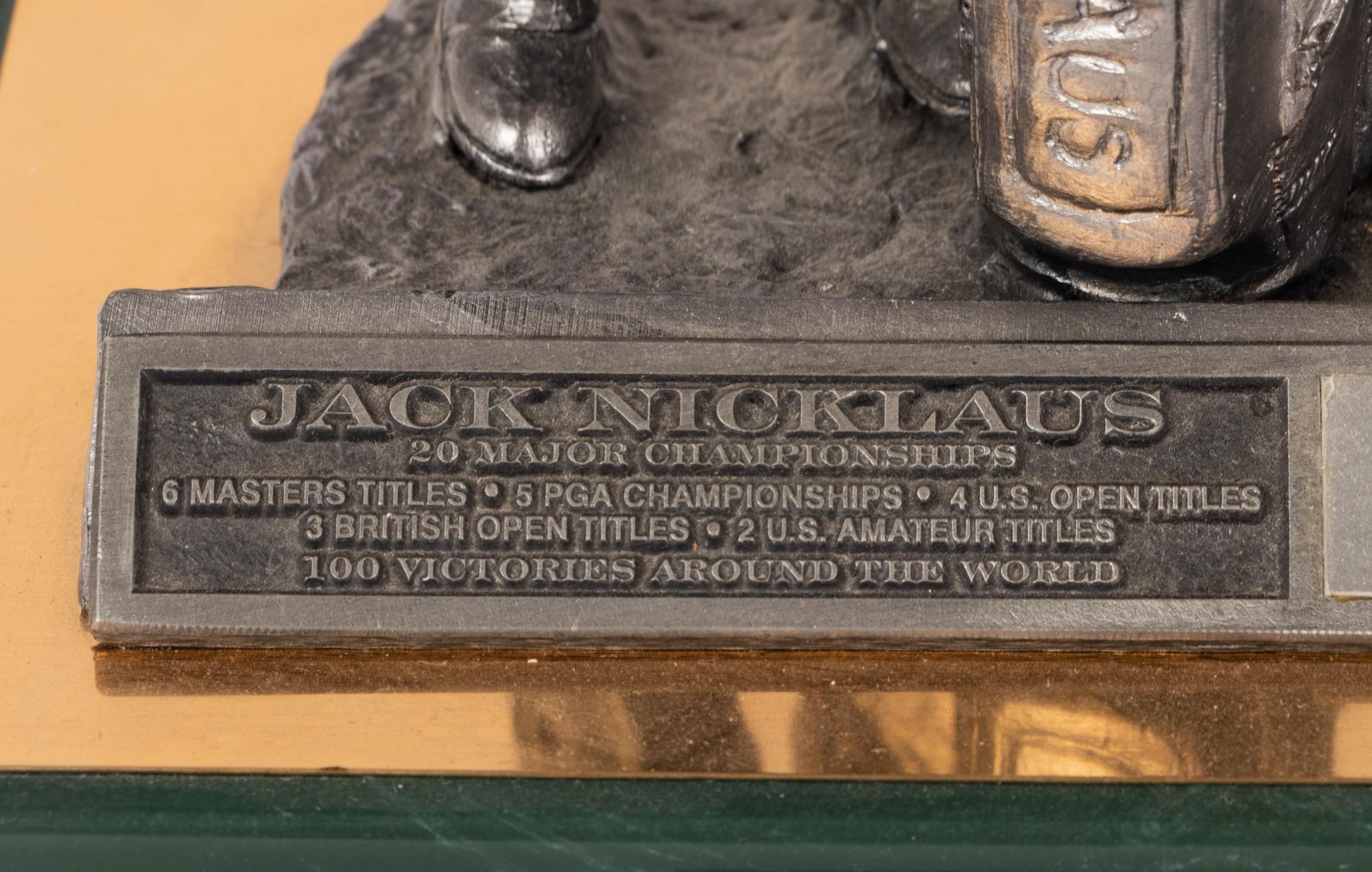 A Jack Nicklaus Signed Autograph Michael Ricker "The Legend Lives" Limited Edition Pewter Sculpture