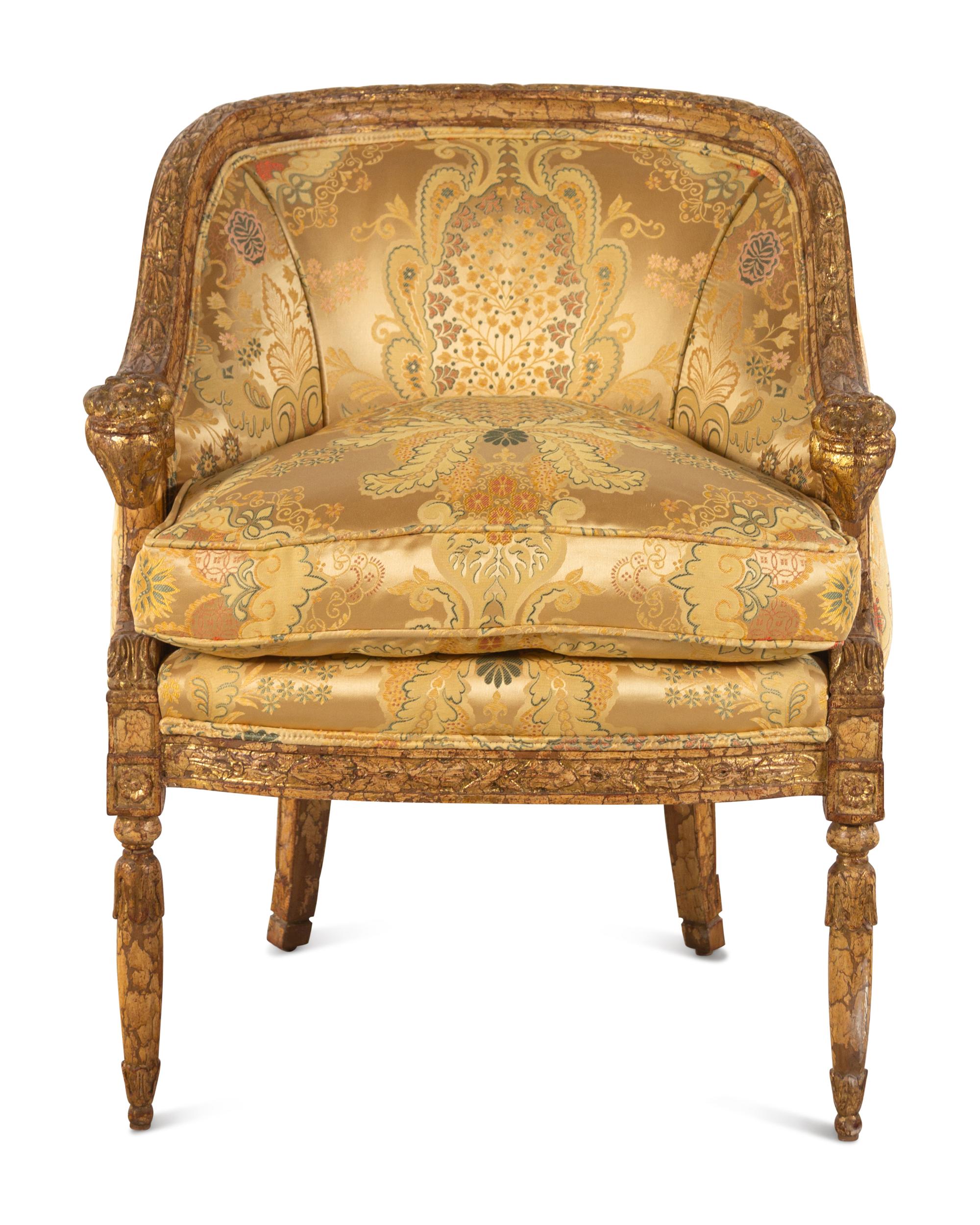 An Empire Style Giltwood Bergère