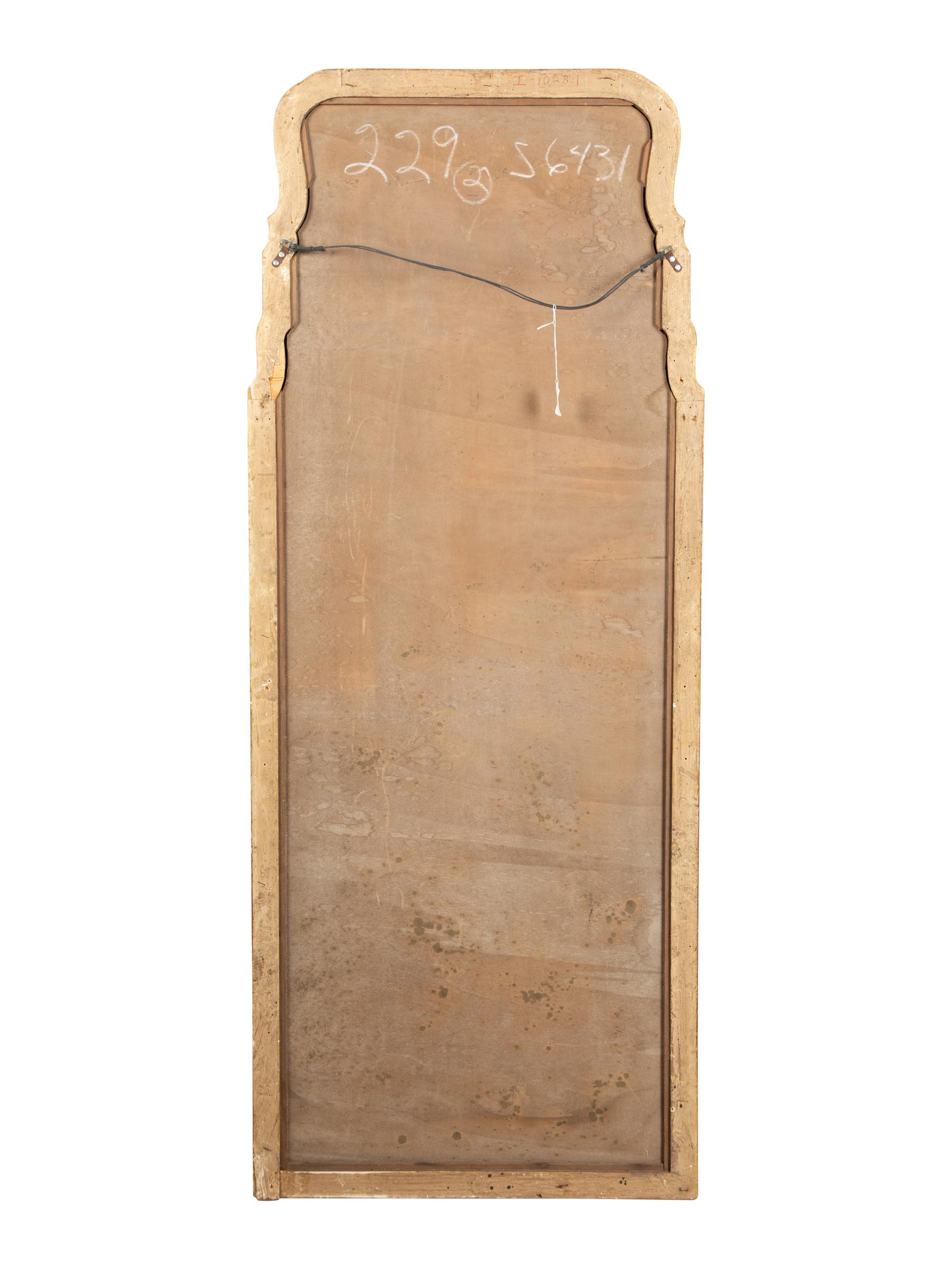 A Friedman Brothers George III Style Rose-Tinted Glass and Giltwood Mirror