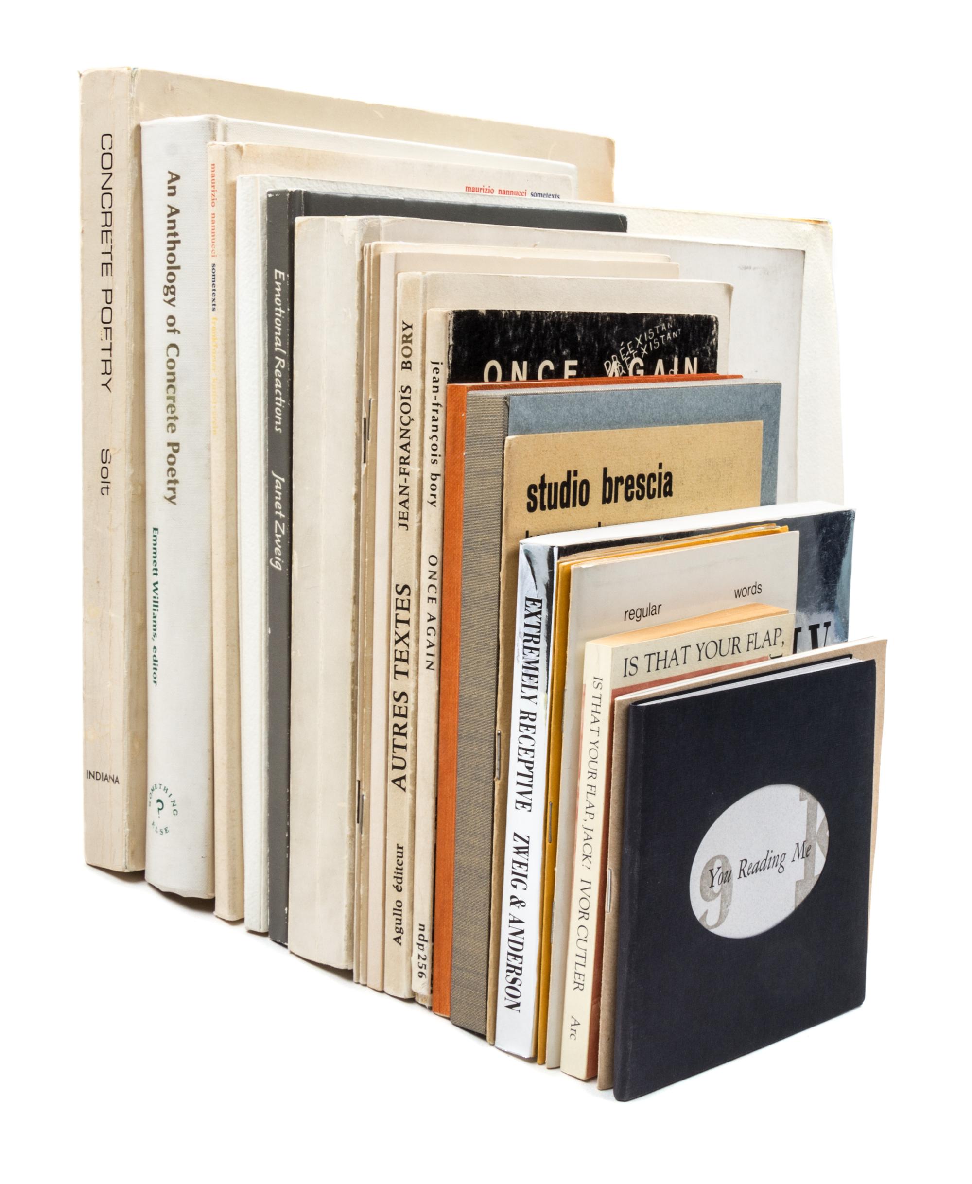 (VISUAL POETRY) 20 works, including Janet Zweig, Davi Det Hompson, Jean-Francois Bory, Ivor Cutler and others.