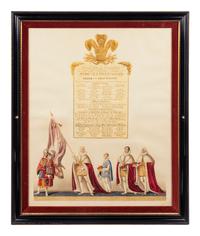 Nine Engravings Depicting the Coronation of George IV