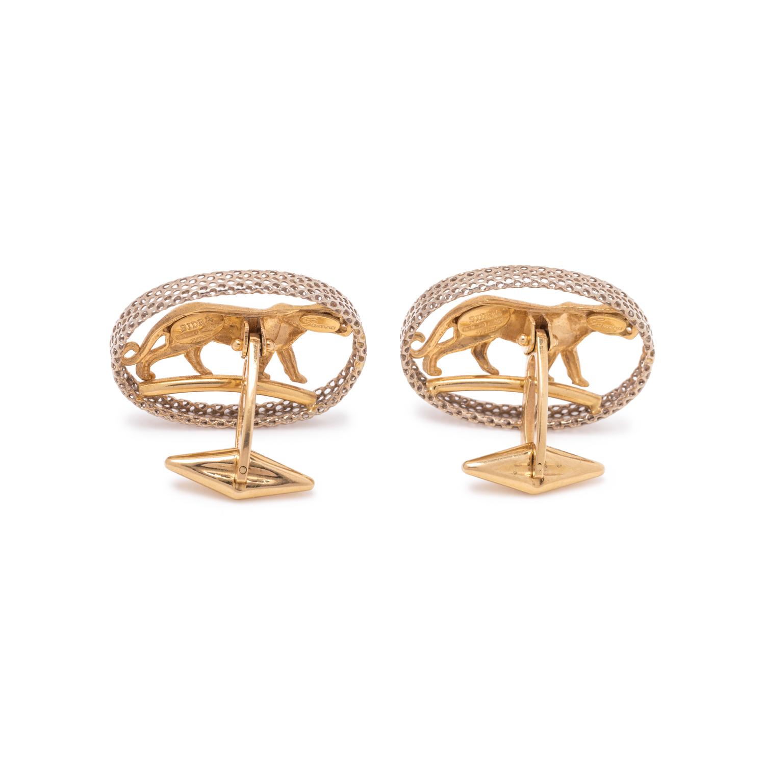 BICOLOR GOLD CUFFLINKS