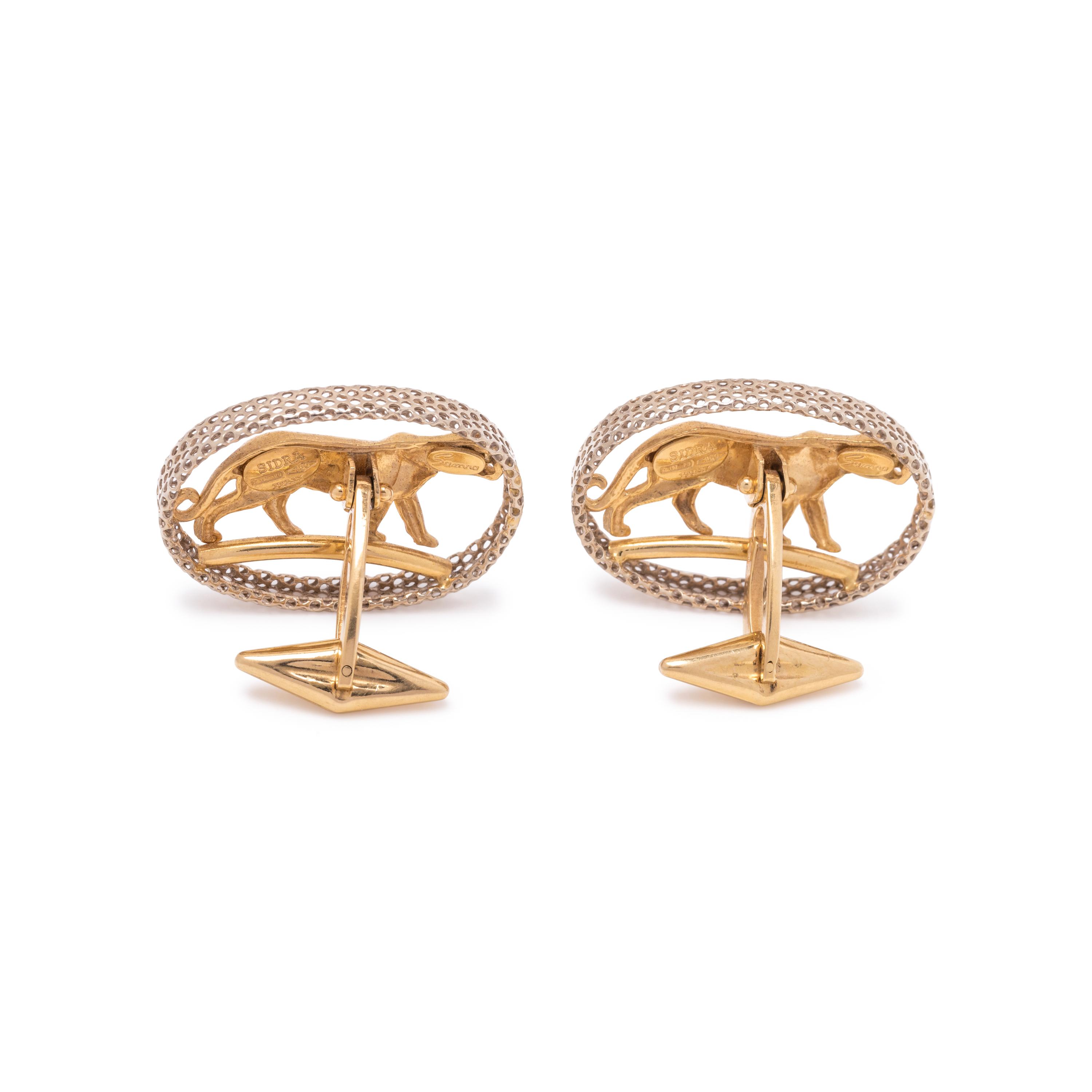 BICOLOR GOLD CUFFLINKS